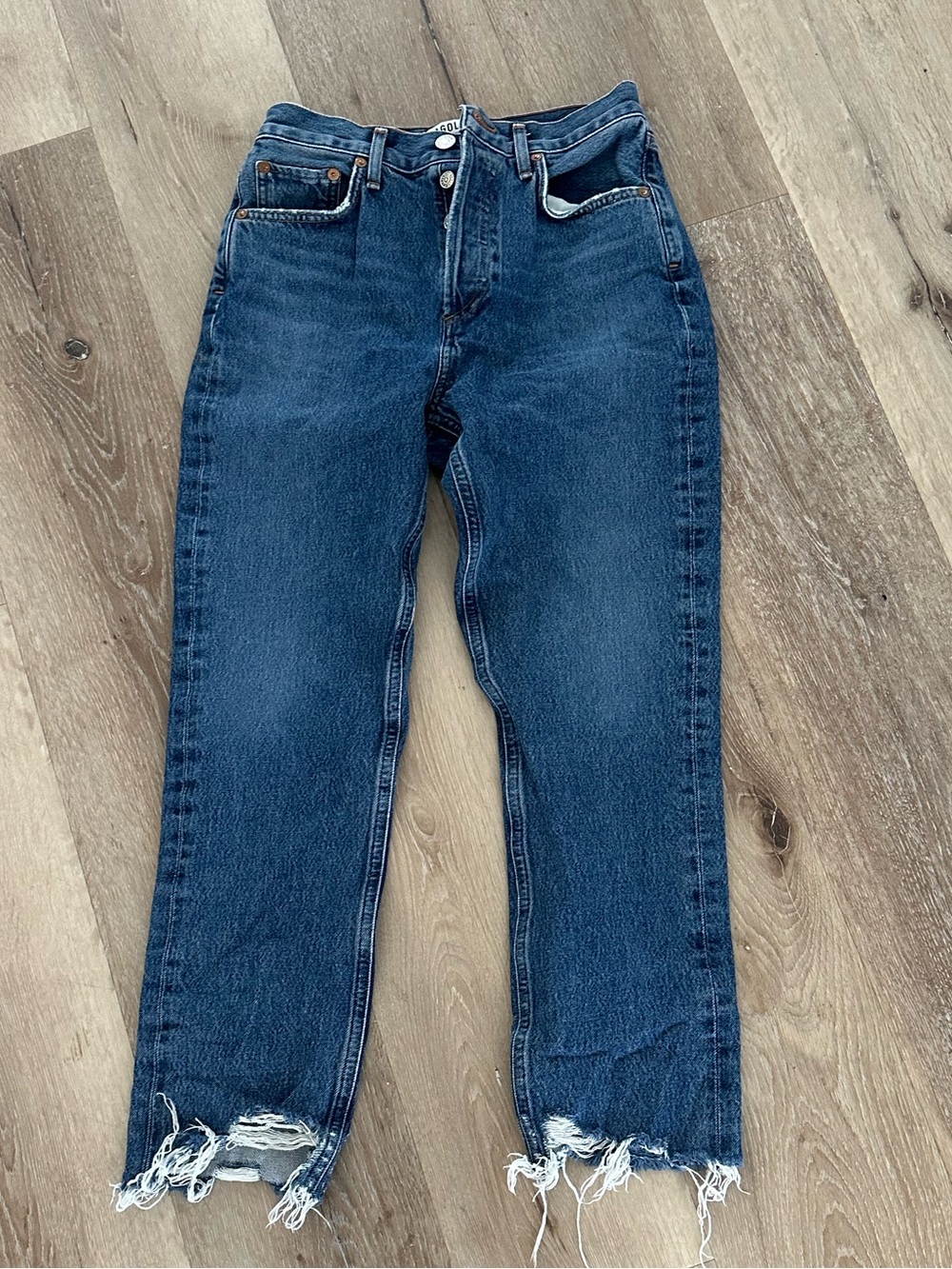 Agolde cropped straight jeans high waist sz 26